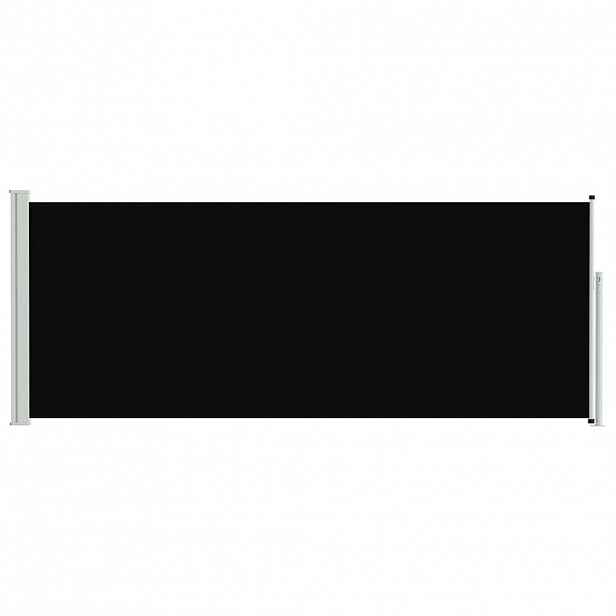 vidaXL Zatahovací boční markýza / zástěna 117x314 cm černá