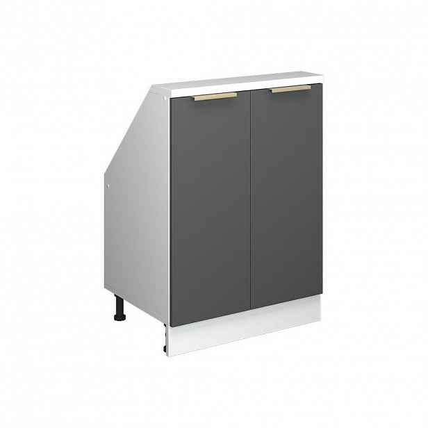 Vicco ŠIKMÁ SKŘÍŇ Rion Antracitově zlatý 60 x 81.6 cm se 2 dvířky