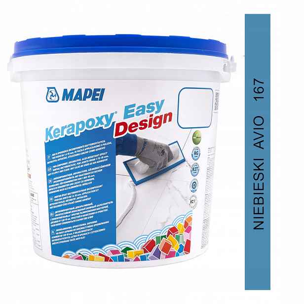 Epoxidová spárovací hmota Mapei Kerapoxy Easy Design 3kg barva 167 modré avio
