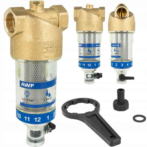 Filtr Na Vodu Se Zpětným Proplachem Gw 3/4'' DN20 Afriso Ochrana Zařízení
