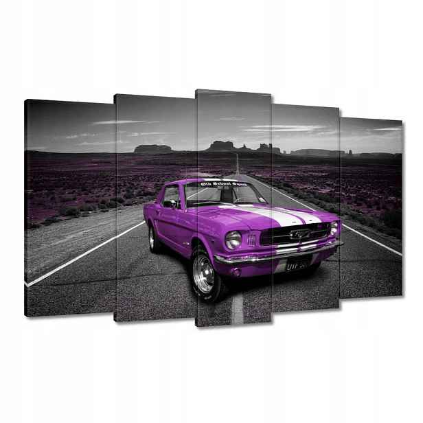 Obrazy 100x60 Fialový Ford Mustang