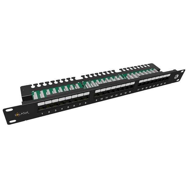 Panel Patch Solarix SX24L-5E-UTP-BK-N
