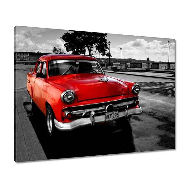 Obrazy 80x60 Kubánské červené auto