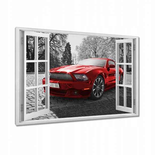 Obrazy 90x60 Červený Mustang