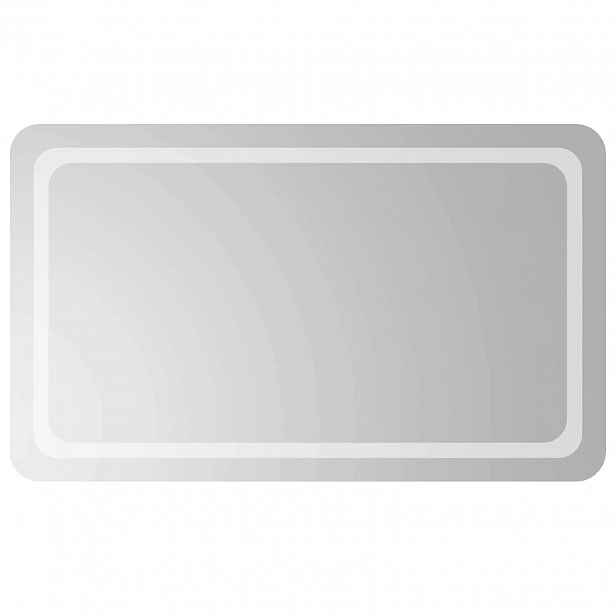vidaXL LED koupelnové zrcadlo Transparentní 100 x 60 cm tvrzené sklo