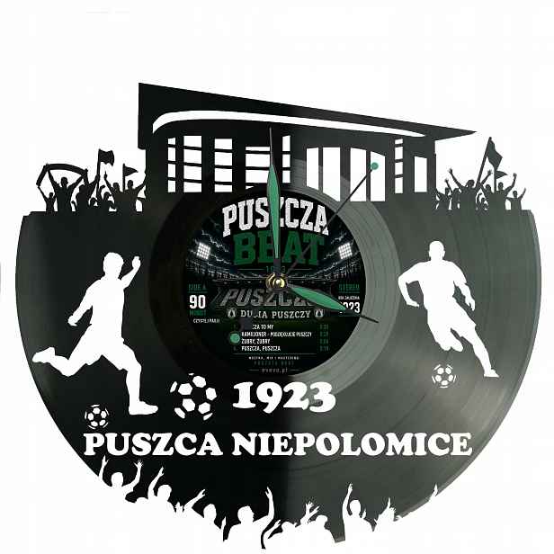 Puszcza Niepołomice Stadion Nástěnné hodiny Vinylová deska pro fanouška Dárek