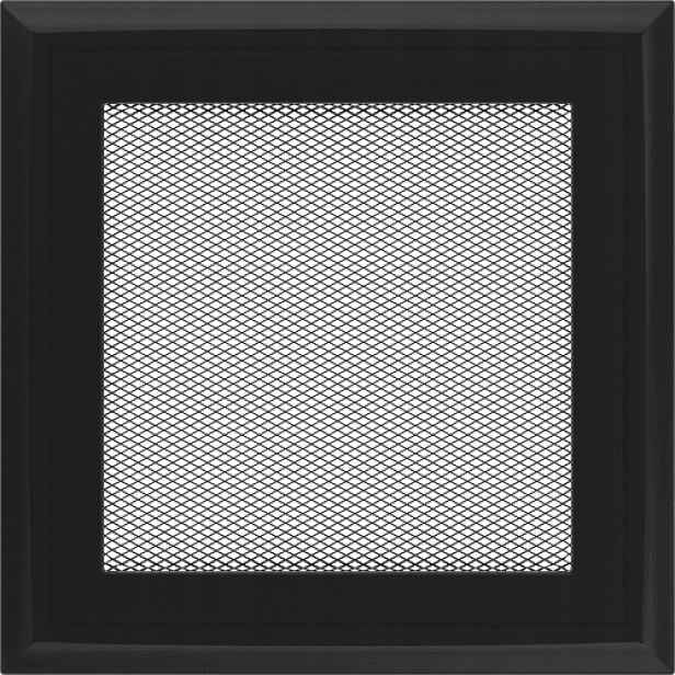 Větrací Krbová Mřížka Malovaná Oskar 17x17 Černá