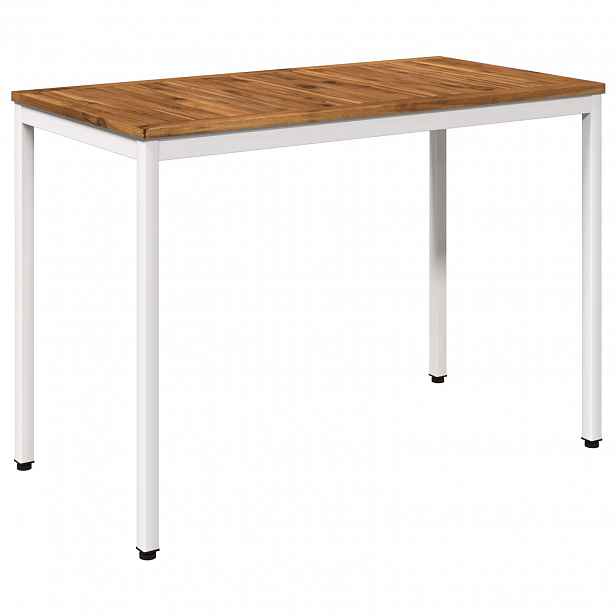 vidaXL Zahradní jídelní stůl Přírodní a bílá 108,5 x 55 x 75 cm