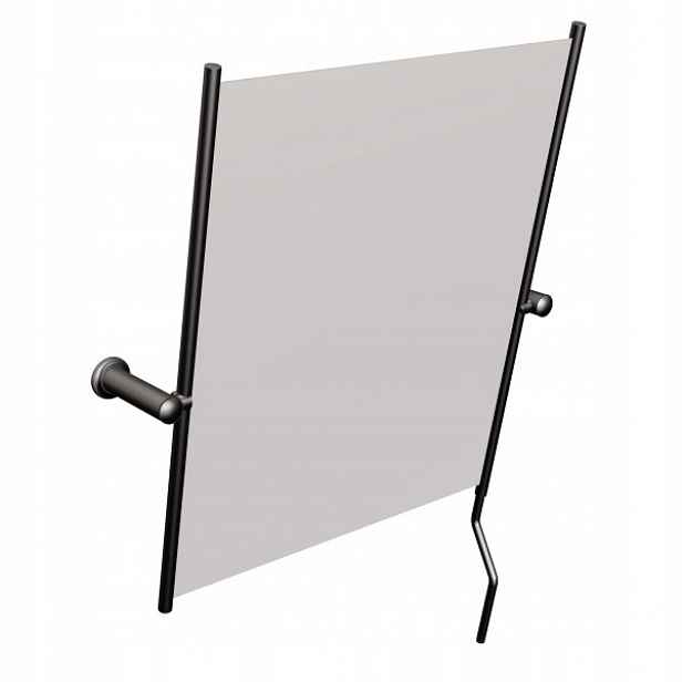 Zrcadlo sklopné s madlem pro invalidy Černé 50 x 60 cm