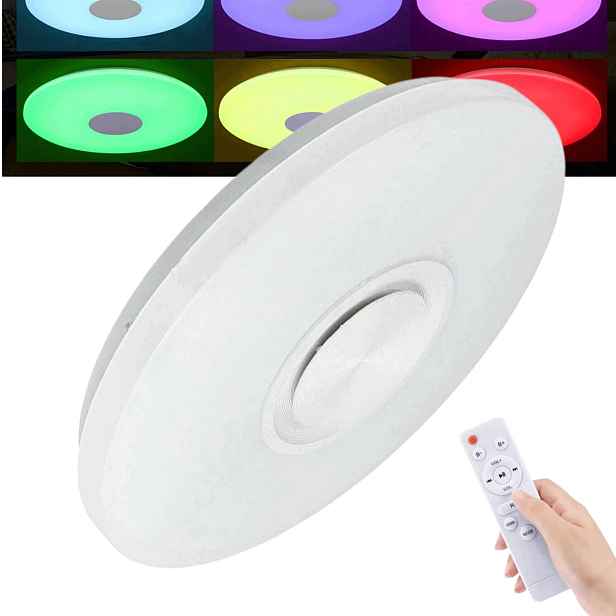Stropní Svítidlo stropní svítidlo Led Rgb s aplikací Bluetooth Reproduktor Dálkový Ovladač 60W 40 cm
