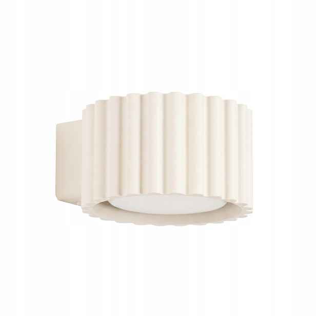Sollux Lighting Nástěnné svítidlo béžové kulatý rýhované 1xGX53 10W Aura