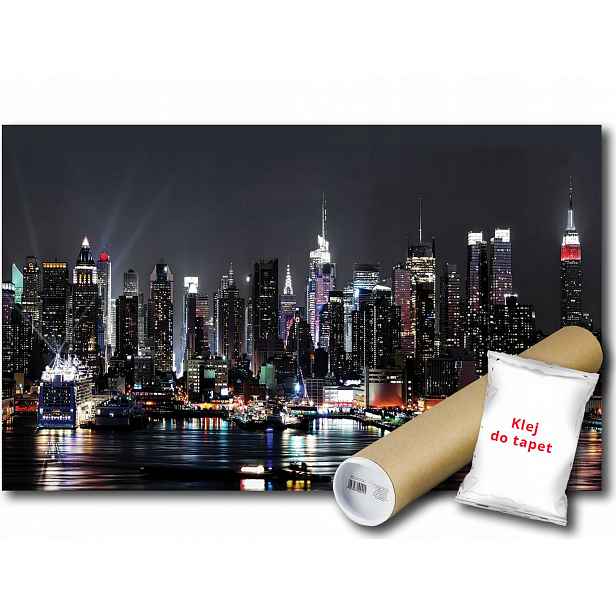 Vinylová fototapeta New York v noci světla 254x184