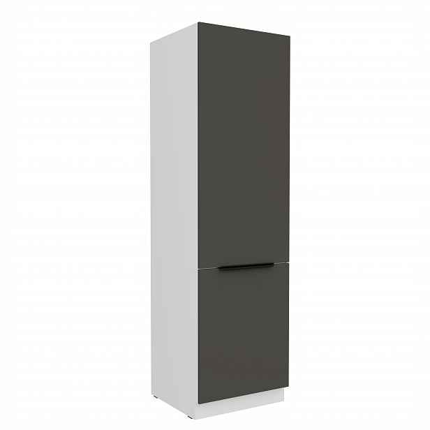 Vysoká potravinová skříňka Aria 60 DK-210 2F Barva korpusu: Bílá, Barva dvířek: GR - Graphite AFM
