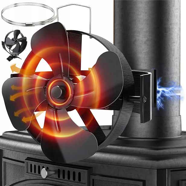 Krbový Ventilátor, Termoelektrický Ventilátor Napájený Teplem Do Krbu