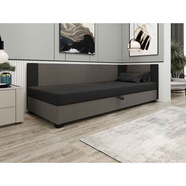 Čalouněná jednolůžková postel 80x195 ARIADNA PLUS 1 - šedá / světle šedá
