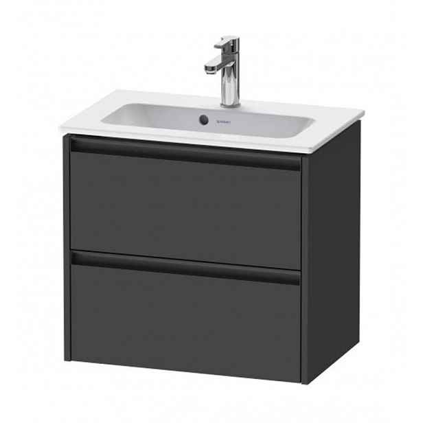 Duravit Ketho.2 - Umyvadlová skříňka 55x61x39 cm, 2 zásuvky, grafit mat K25255049490000