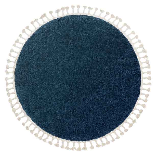 Kusový koberec Berber 9000 navy kruh, 120x120 (průměr) kruh, modrá, obývací pokoj, Dywany Łuszczów