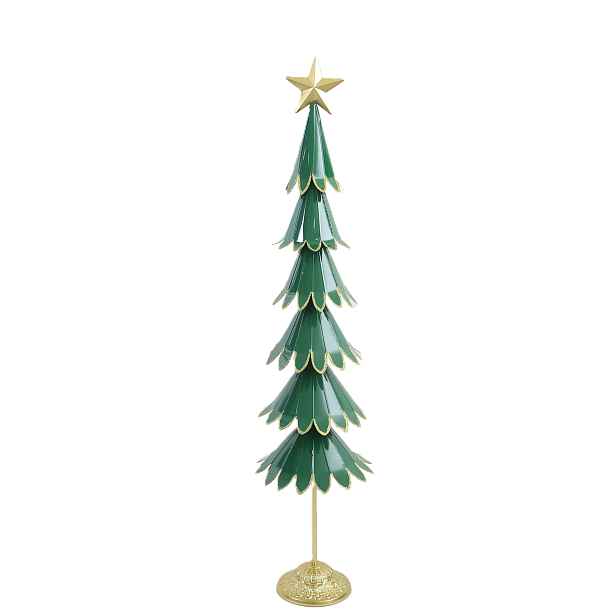 Mondex Vánoční dekorace Santa Lila Stromek 124 cm zeleno-zlatá
