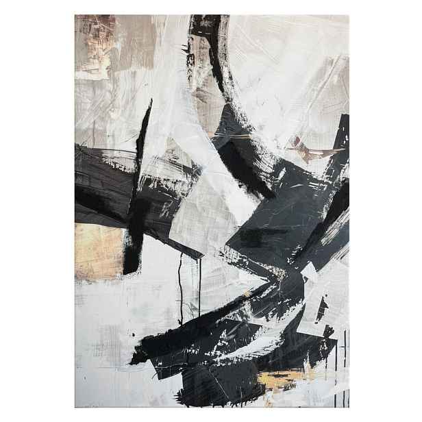 Obraz s ručně malovanými prvky na plátně 70x100 cm Ash – Styler