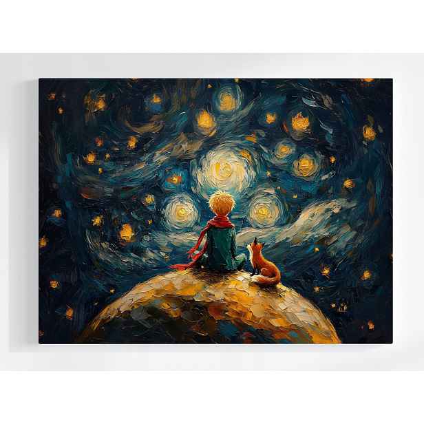 Plakát Malý Princ Chlapec Liška Planeta Van Gogh 100x75