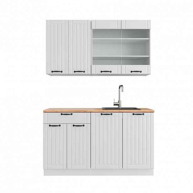 Vicco JEDNOTKOVÁ KUCHYNĚ Fame-Line Bílý venkovský dům/bílá 140 cm , PD Dub