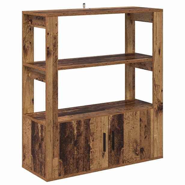 vidaXL Servírovací skříň Staré dřevo 30 x 80 x 90 cm Kompozitní dřevo