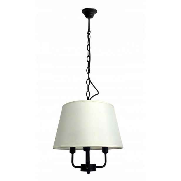 Závěsná lampa béžovo-černá 3xE14 Pasteri Candelux