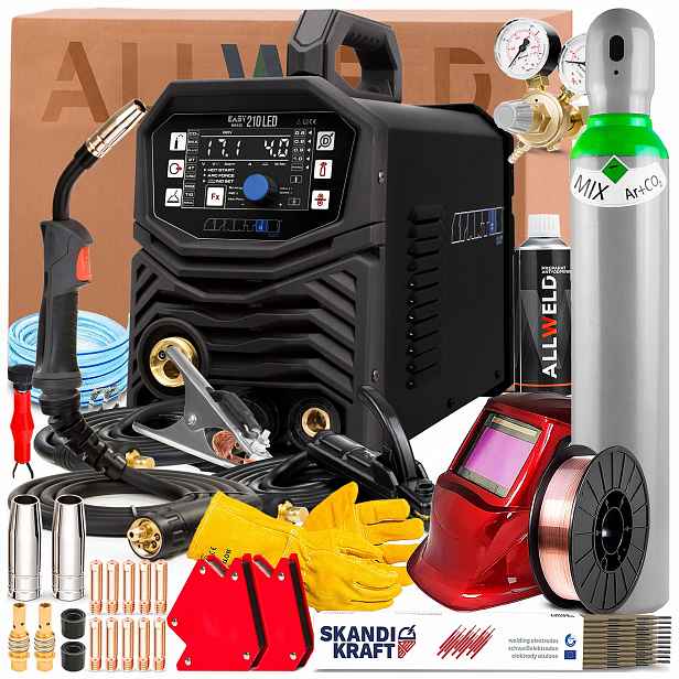 Svářečka Spartus Easy Mig 210 Led 230V 200A Synergie Tig Lift 2-VÁLCOVÁ
