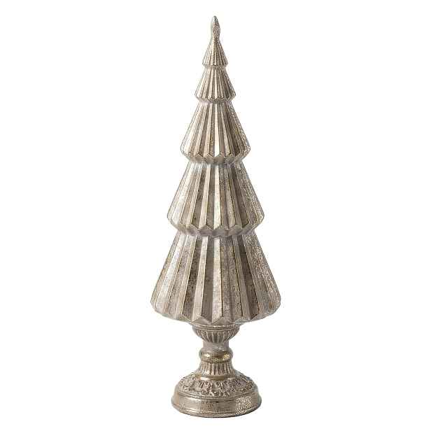 Mondex Vánoční dekorace Santa Lila Stromek 38 cm béžová