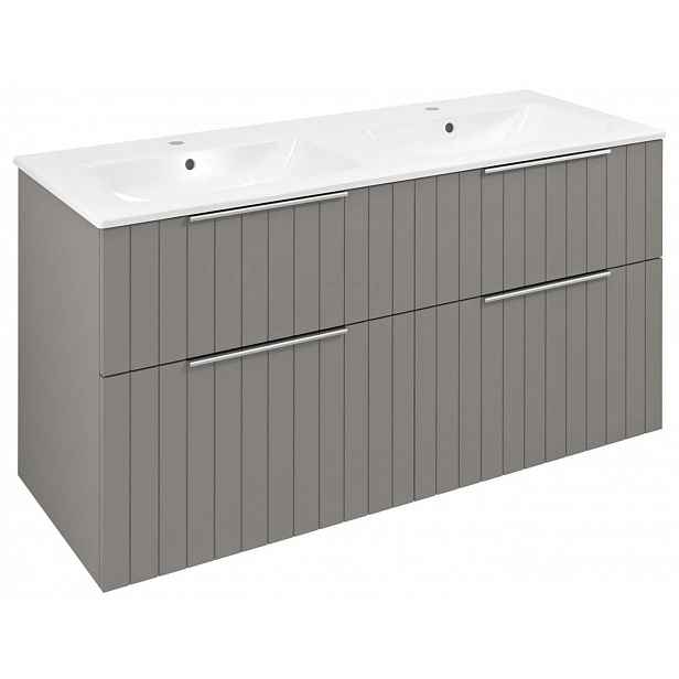 Sapho Cirasa - Umyvadlová skříňka Strip 118x64x46 cm, 4x zásuvka, agila CR121-4343S-21