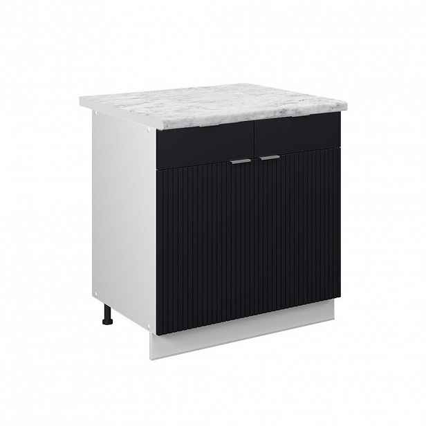 Vicco SPODNÍ SKŘÍŇKA KUCHYŇSKÉ LINKY Fame-Line Černý pruhovaný 80 cm , PD Mramor