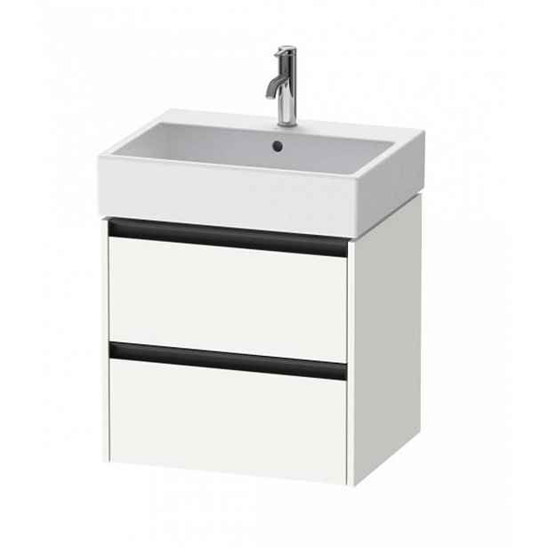 Duravit Ketho.2 - Umyvadlová skříňka 55x58x46 cm, 2 zásuvky, matná bílá K25275018180000