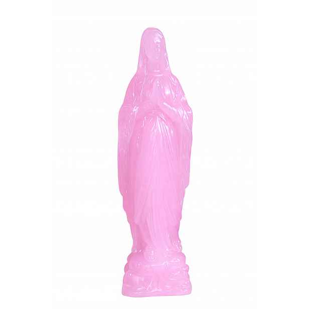 Figurka Božské Matky Z Lourdes 30 CM Světle Růžová Devocionálie Francie