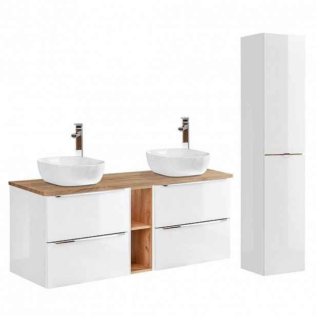 Petits-meubles KOUPELNOVÝ NÁBYTEK 140.4cm duben 2er-Set Bílá