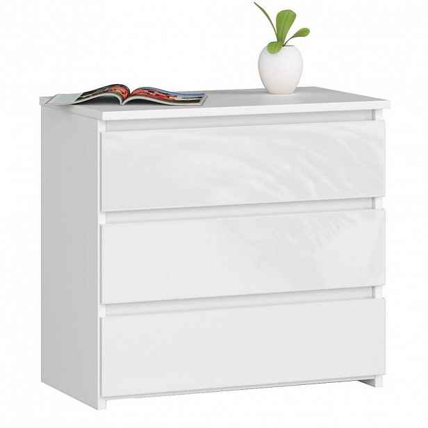 RAUMHIRSCH FURNITURE KOMODA bílá, bílá lesklá 57/60/35