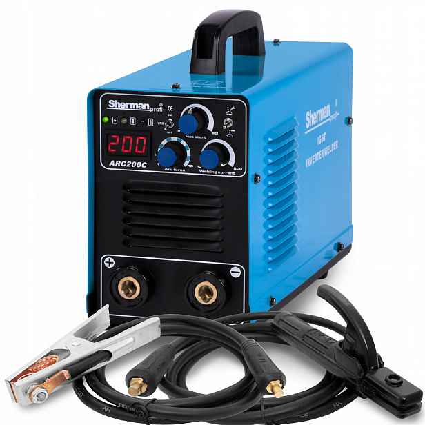 Svářečka invertorová Sherman Arc 220C Mma Tig 230V 200A Igbt Alu