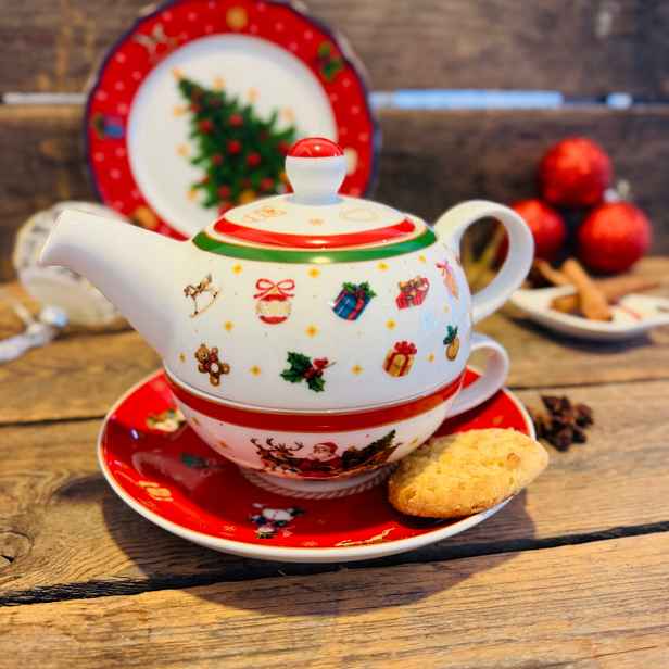 Vánoční porcelán Tichá Noc konvice s šálkem Tea For One Bogucice