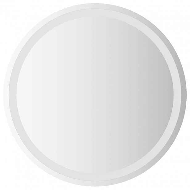 vidaXL LED koupelnové zrcadlo Transparentní Ø 60 cm tvrzené sklo