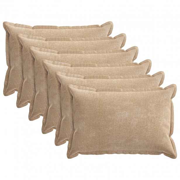 vidaXL Povlak na polštář 6 ks HOUTEN Taupe 50 x 80 cm