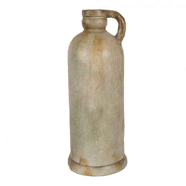 Zelená antik dekorační keramická váza s ouškem Brocante - Ø 17*42 cm Clayre & Eef