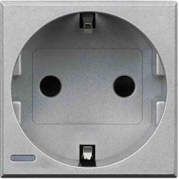 Axolute Zásuvka Schuko 2P Z 16A Aluminium Bticino HC4141
