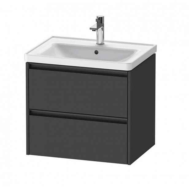 Duravit Ketho.2 - Umyvadlová skříňka 55x63x46 cm, 2 zásuvky, grafit mat K25282049490000