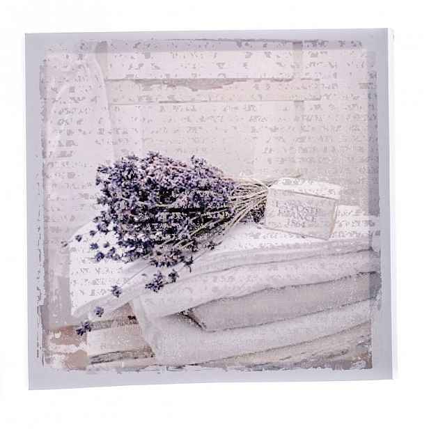 Obraz na plátně s levandulí Dakls Flowers, 28 x 28 cm