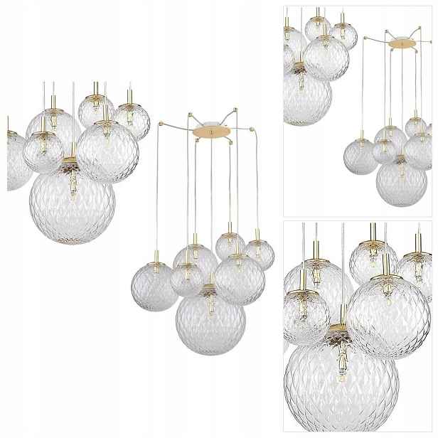 Závěsná lampa Cadix zlatá, moderní forma do obývacího pokoje Tk Lighting