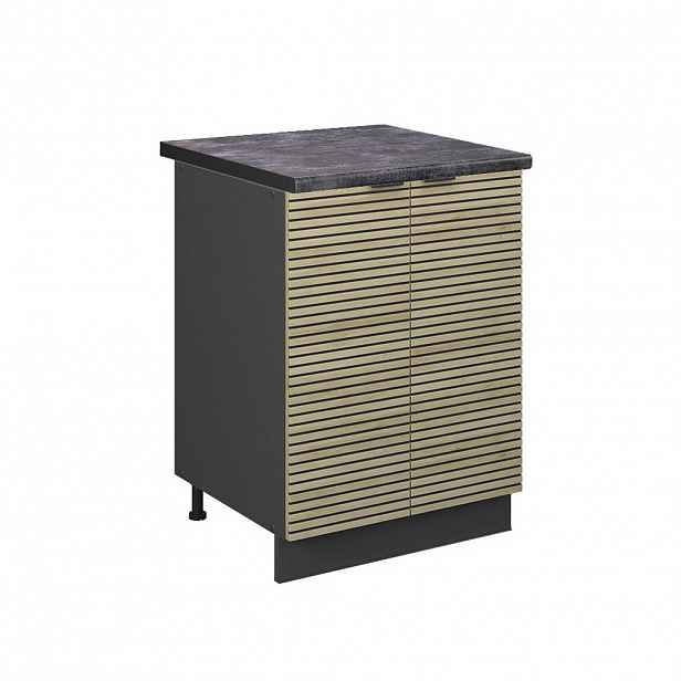Vicco SPODNÍ SKŘÍŇKA KUCHYŇSKÉ LINKY Fame-Line Dubový panel 60 cm , PD Antracit