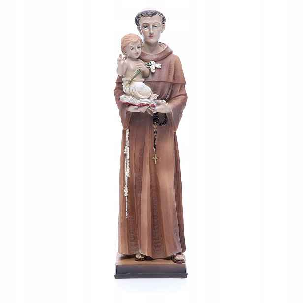 Figurka sv. Antonína Paduánského Patron Dětí/ztracených Věcí výška 30,0 cm