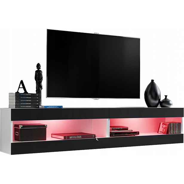 Sada Rtv nábytku Tivoli SET4 Bílá/Černá, Rgb Led