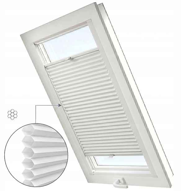 Střešní Plisa Medová Plástev Plisy Termo Blackout pro okno o rozměrech 66x98