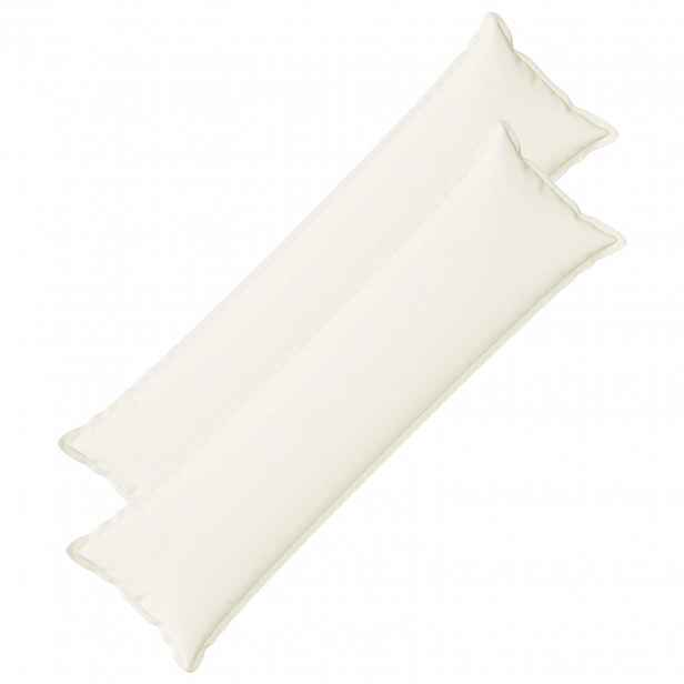 vidaXL Povlak na polštář 2 pcs HOUTEN Bílá 40 x 145 cm Falešný len