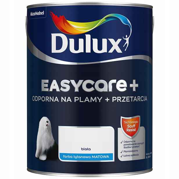 Barva Titanová Dulux Easycare+ Skvrny A Oděrky Bílá 5 L